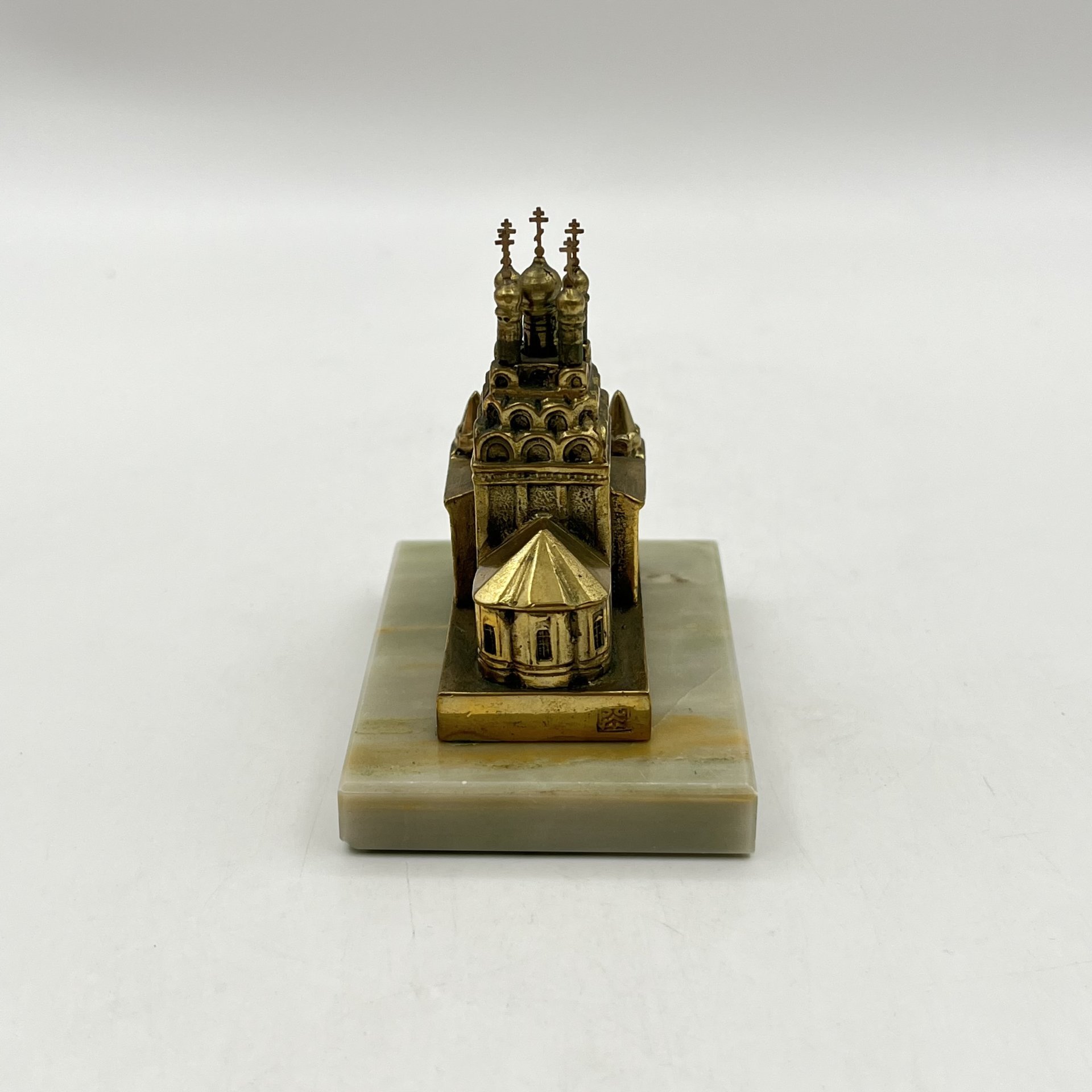 Миниатюра "Церковь Благовещения", бронза, камень, литье, СССР, 1960-1980 гг.