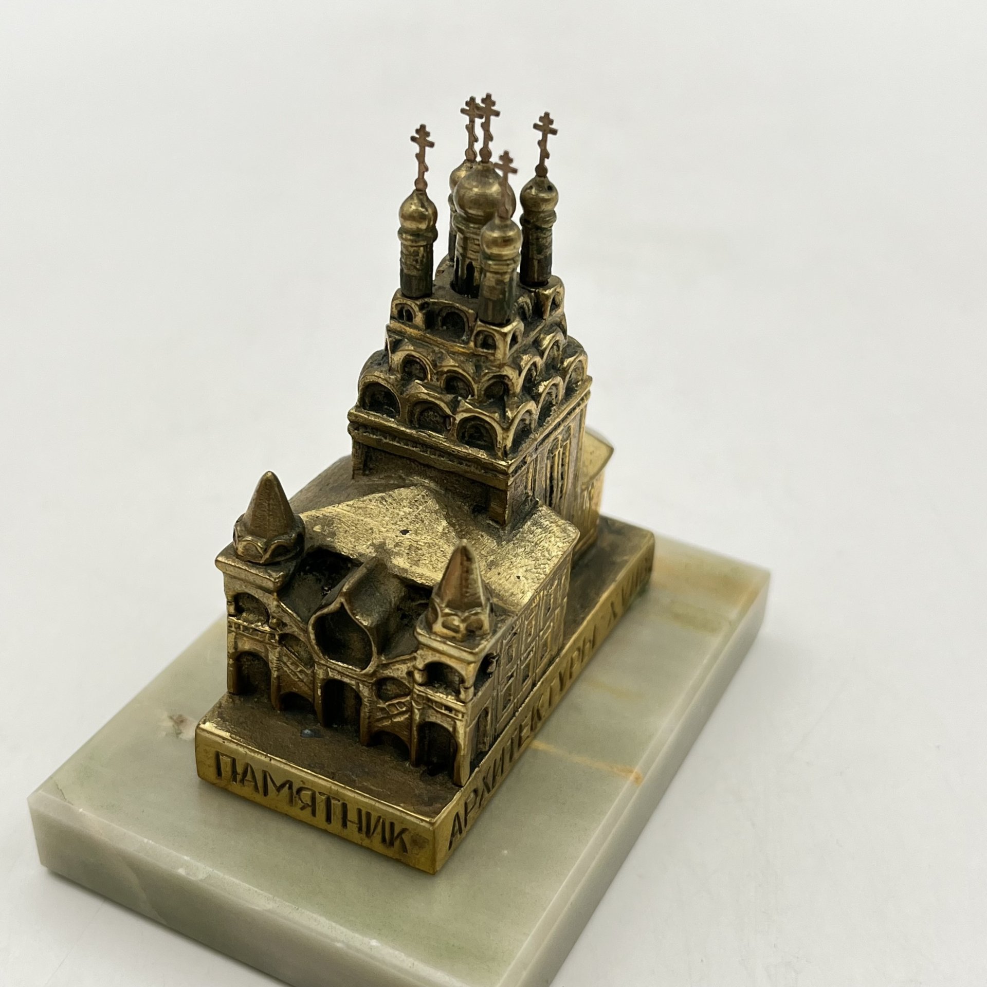 Миниатюра "Церковь Благовещения", бронза, камень, литье, СССР, 1960-1980 гг.