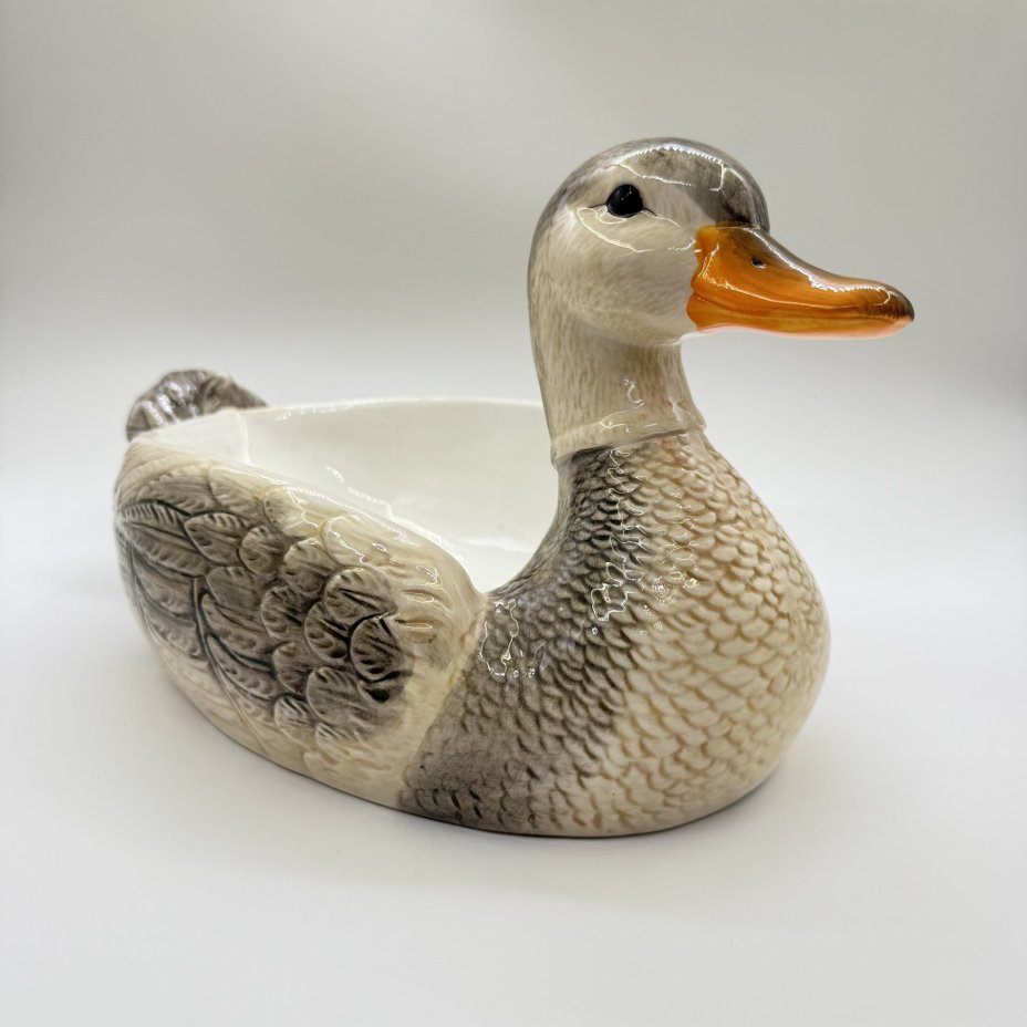 Блюдо (салатник) "Утка", керамика, роспись, Elan Gallery, Китай, 2000-2020 гг.