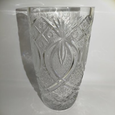 Ваза для цветов "Московские окна 2" (большая), хрусталь, алмазная грань, Дятьковский хрустальный завод, Россия, 1990-2010 гг.