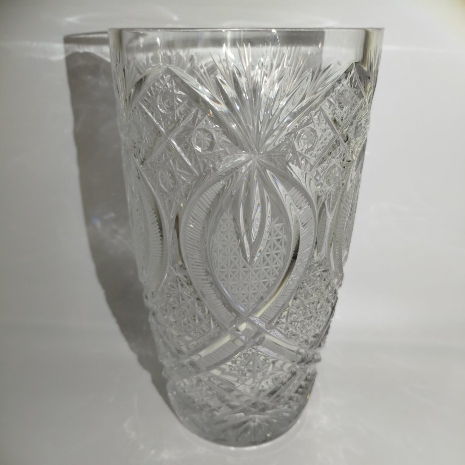 Ваза для цветов "Московские окна 2" (большая), хрусталь, алмазная грань, Дятьковский хрустальный завод, Россия, 1990-2010 гг.