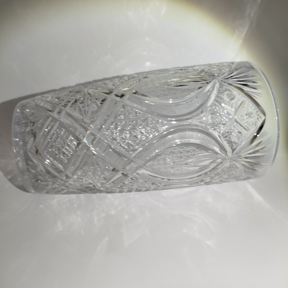 Ваза для цветов "Московские окна 2" (большая), хрусталь, алмазная грань, Дятьковский хрустальный завод, Россия, 1990-2010 гг.