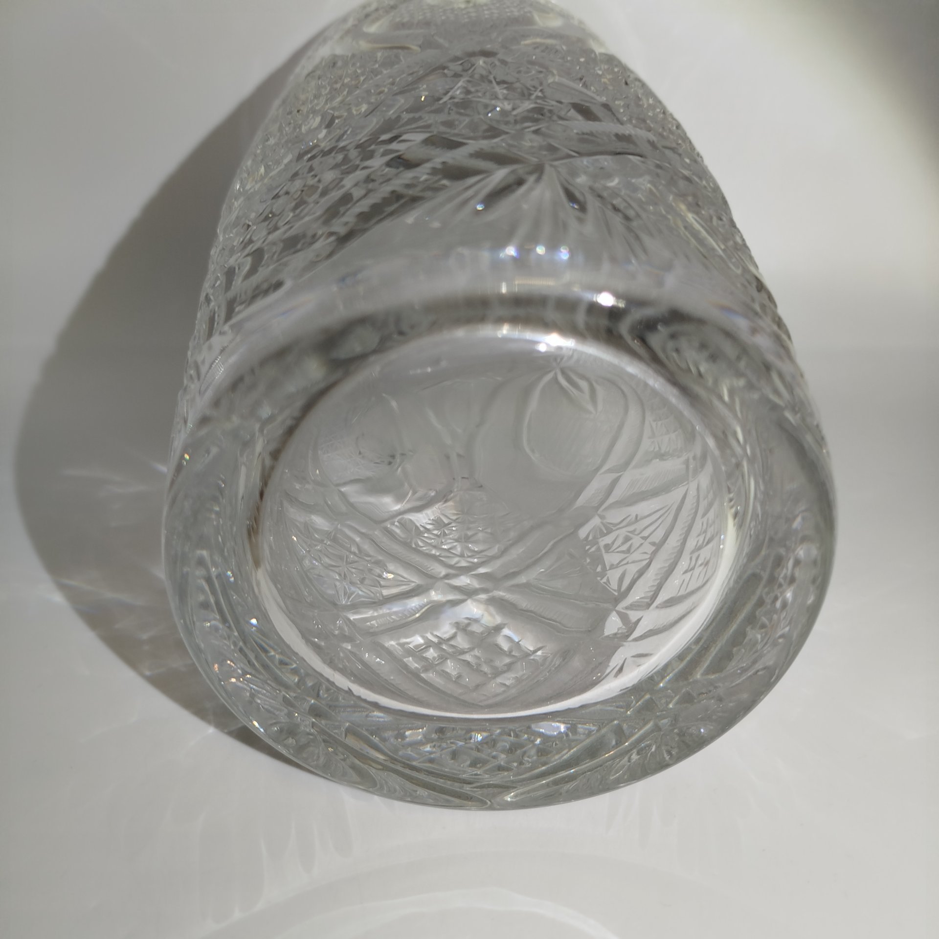 Ваза для цветов "Московские окна 2" (большая), хрусталь, алмазная грань, Дятьковский хрустальный завод, Россия, 1990-2010 гг.