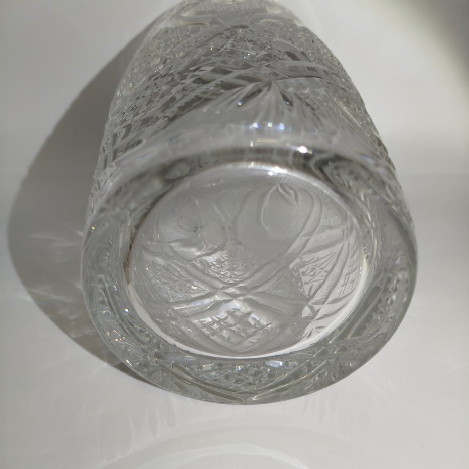 Ваза для цветов "Московские окна 2" (большая), хрусталь, алмазная грань, Дятьковский хрустальный завод, Россия, 1990-2010 гг.