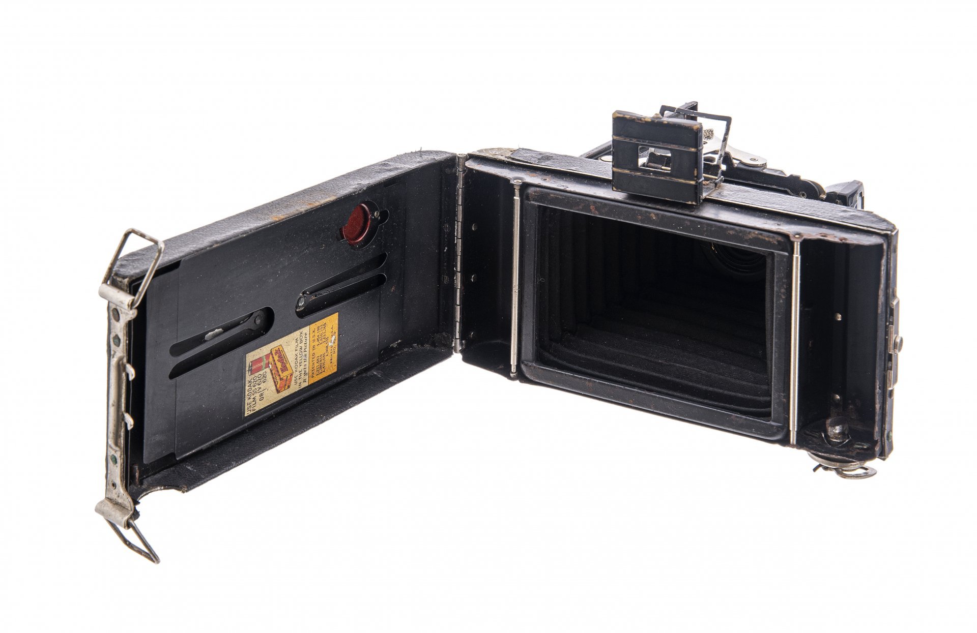 Фотоаппарат "Kodak junior six-20", объектив "Kodak Anastigmat f-6.3/100mm", металлический сплав, Eastman Kodak Co., США, 1930-1940 гг., Kodak