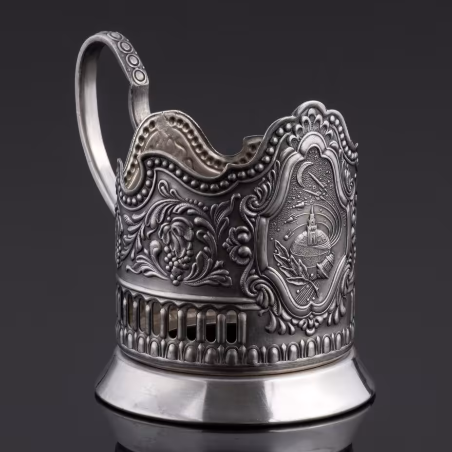 Подстаканник "Советский космос", Кольчугинский завод цветных металлов