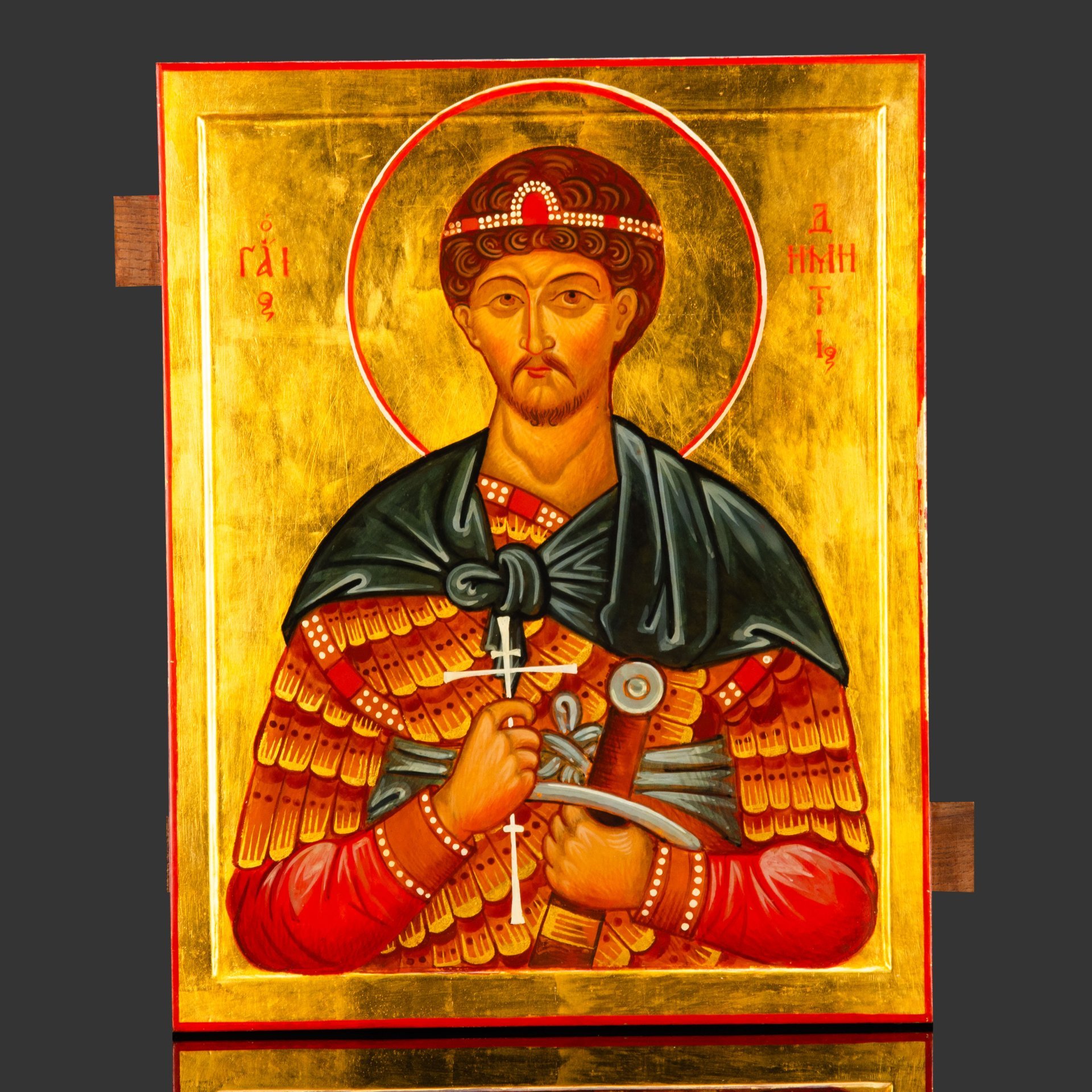 Икона "Св. Димитрий Солунский (Фессалоникийский)", дерево, темпера, золочение, Российская Федерация, 2000-2020 гг.