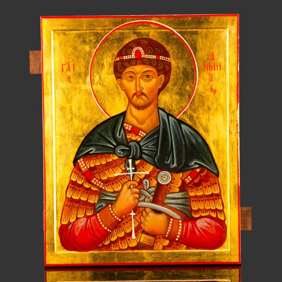 Икона "Св. Димитрий Солунский (Фессалоникийский)", дерево, темпера, золочение, Российская Федерация, 2000-2020 гг.