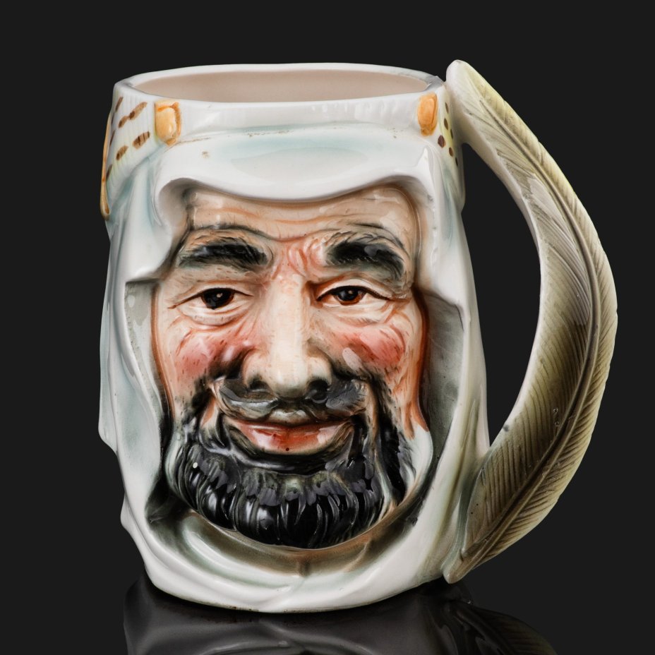 Кувшин-тоби "Араб", керамика, роспись, Италия, 1950-1960 гг.