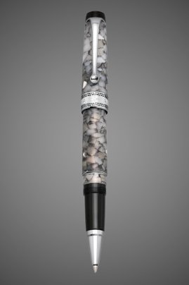 Ручка-роллер Aurora Optima Auroloide Black pearl CT, в подарочной коробке, Лаки и смолы: смола, хром