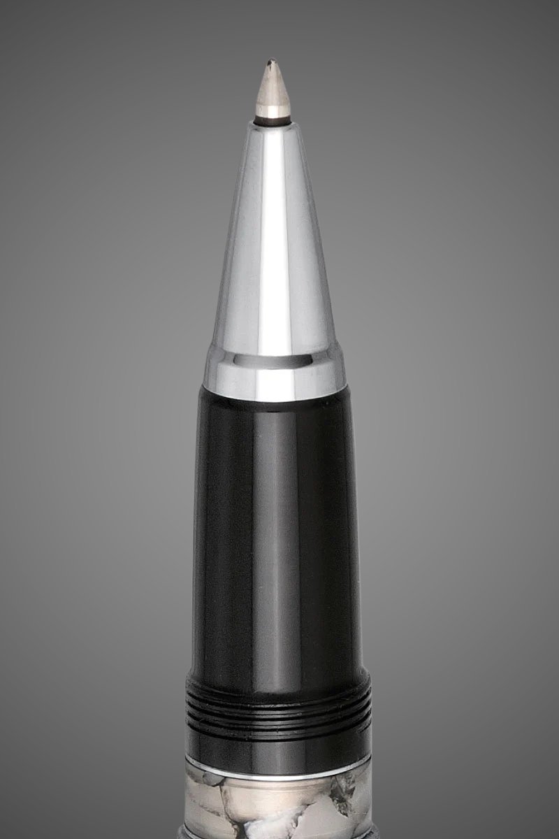 Ручка-роллер Aurora Optima Auroloide Black pearl CT, в подарочной коробке, Лаки и смолы: смола, хром
