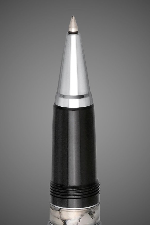 Ручка-роллер Aurora Optima Auroloide Black pearl CT, в подарочной коробке, Лаки и смолы: смола, хром