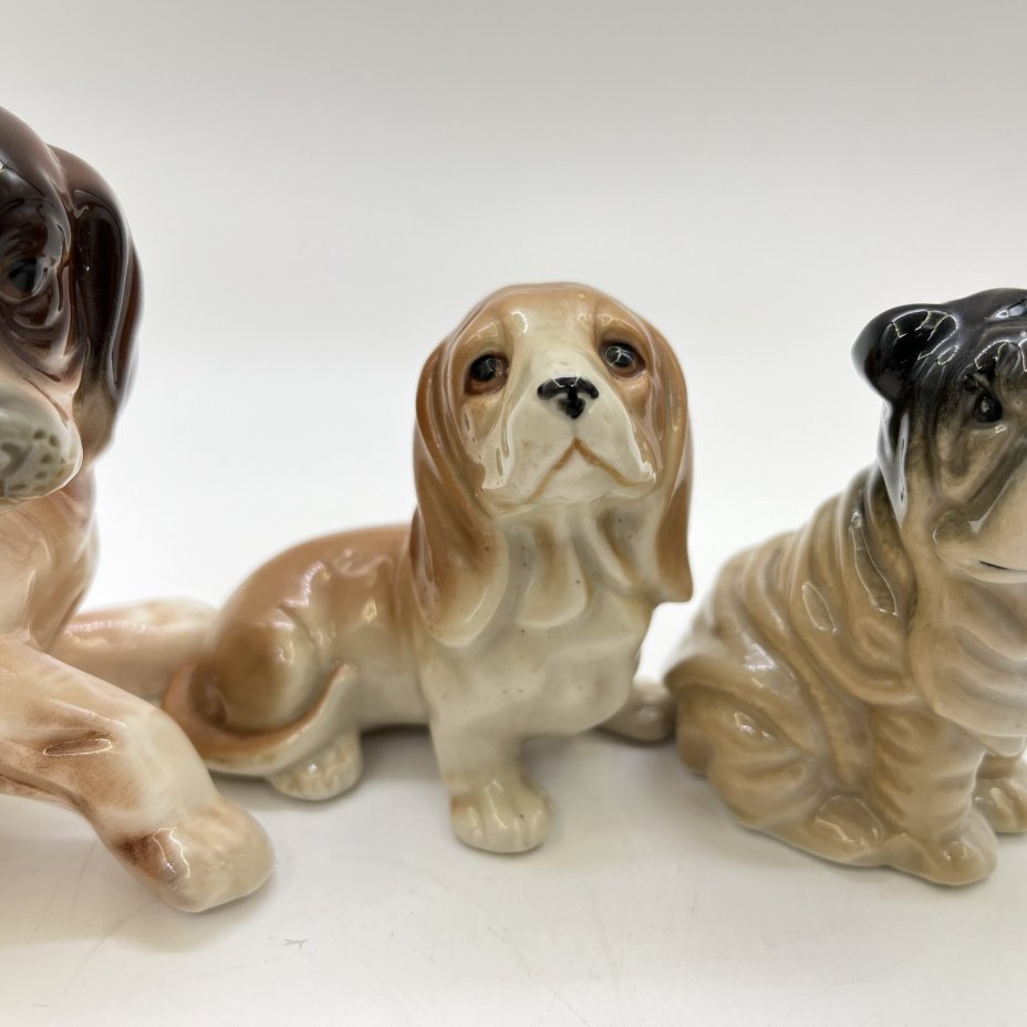 Набор из 4-х статуэток "Собаки" (в подборе)