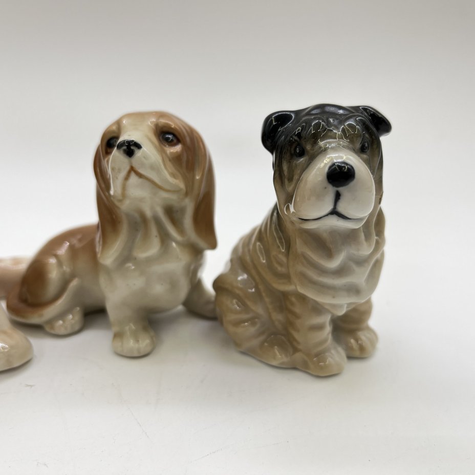 Набор из 4-х статуэток "Собаки" (в подборе)