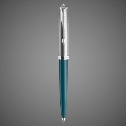 Шариковая ручка Parker 51 CORE TEAL BLUE CT, стержень: M, цвет чернил: black, в подарочной упаковке., Металлы: нержавеющая сталь, палладий, смола акриловая