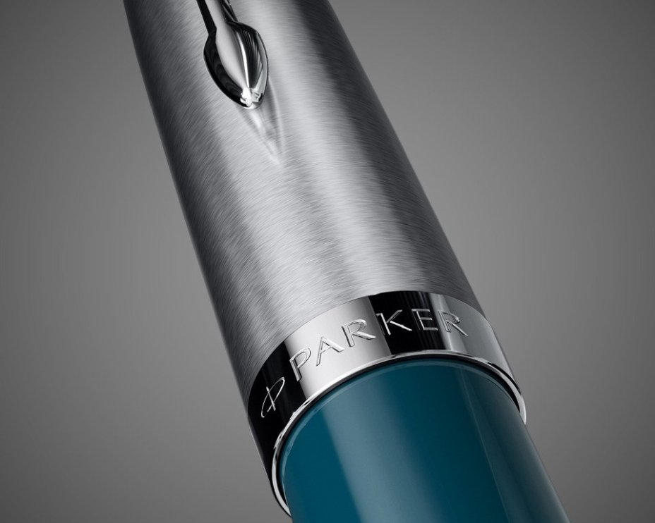 Шариковая ручка Parker 51 CORE TEAL BLUE CT, стержень: M, цвет чернил: black, в подарочной упаковке., Металлы: нержавеющая сталь, палладий, смола акриловая