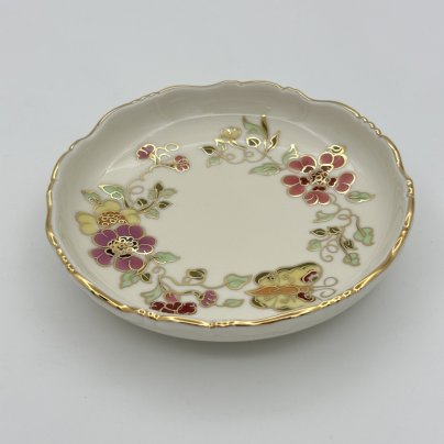Розетка из серии "Butterfly" ("Бабочка"), фарфор, деколь, роспись, золочение, Zsolnay, Zsolnay