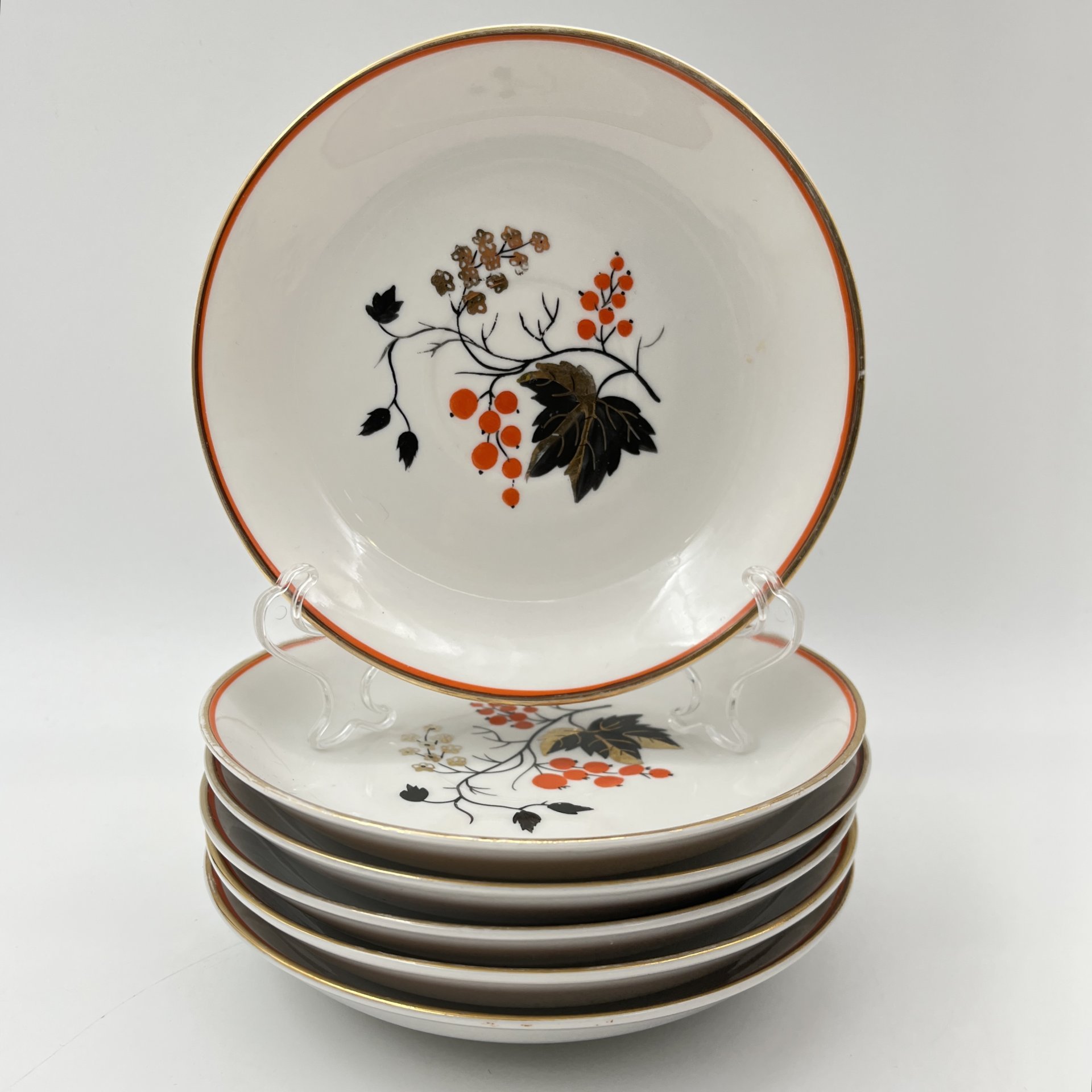 Набор чайных пар (в подборе) "Красная смородина" на 6 персон, автор Александра Щекатихина-Потоцкая