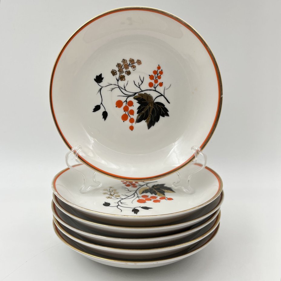 Набор чайных пар (в подборе) "Красная смородина" на 6 персон, автор Александра Щекатихина-Потоцкая