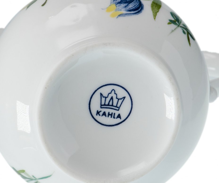 Молочник "Букеты цветов", фарфор, деколь, завод "Kahla", Германия, 1957-1980 гг.