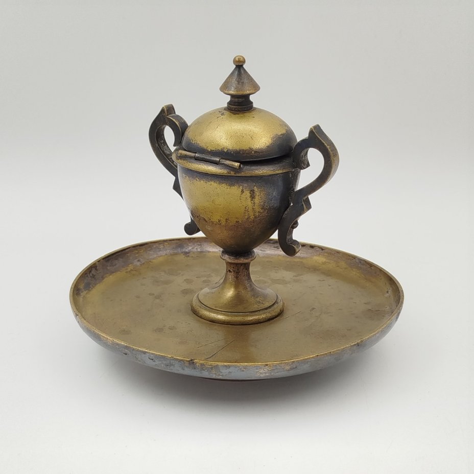 Чернильница, латунь, серебрение, Западная Европа, 1920-1950 гг.