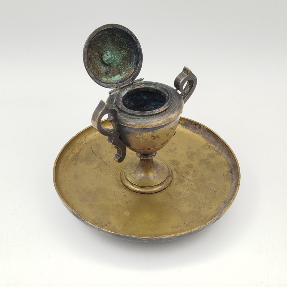 Чернильница, латунь, серебрение, Западная Европа, 1920-1950 гг.