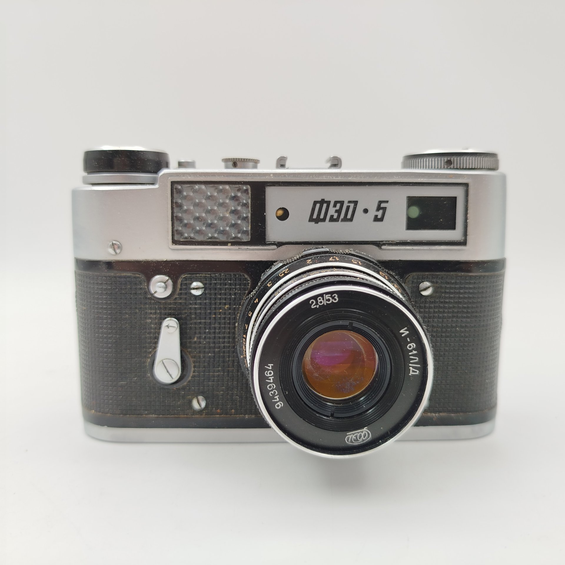 Фотоаппарат "ФЭД-5" с объективом "Индустар-61 Л/Д" в оригинальном кофре, металл, пластик, стекло, кожа, Харьковский машиностроительный завод им. Дзержинского (ФЭД), СССР, 1977-1990 гг.