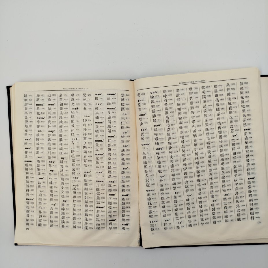 Приложение и указатели к китайско-русскому словарю (под редакцией И.М. Ошанина), бумага, печать
