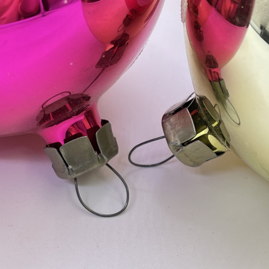 Набор из 6-ти винтажных ёлочных игрушек "Шары"