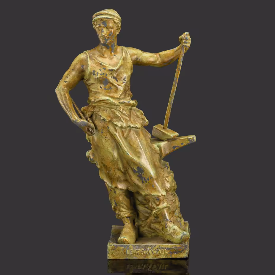 Скульптура "le travail" (работа), скульптор Ernest Rancoulet