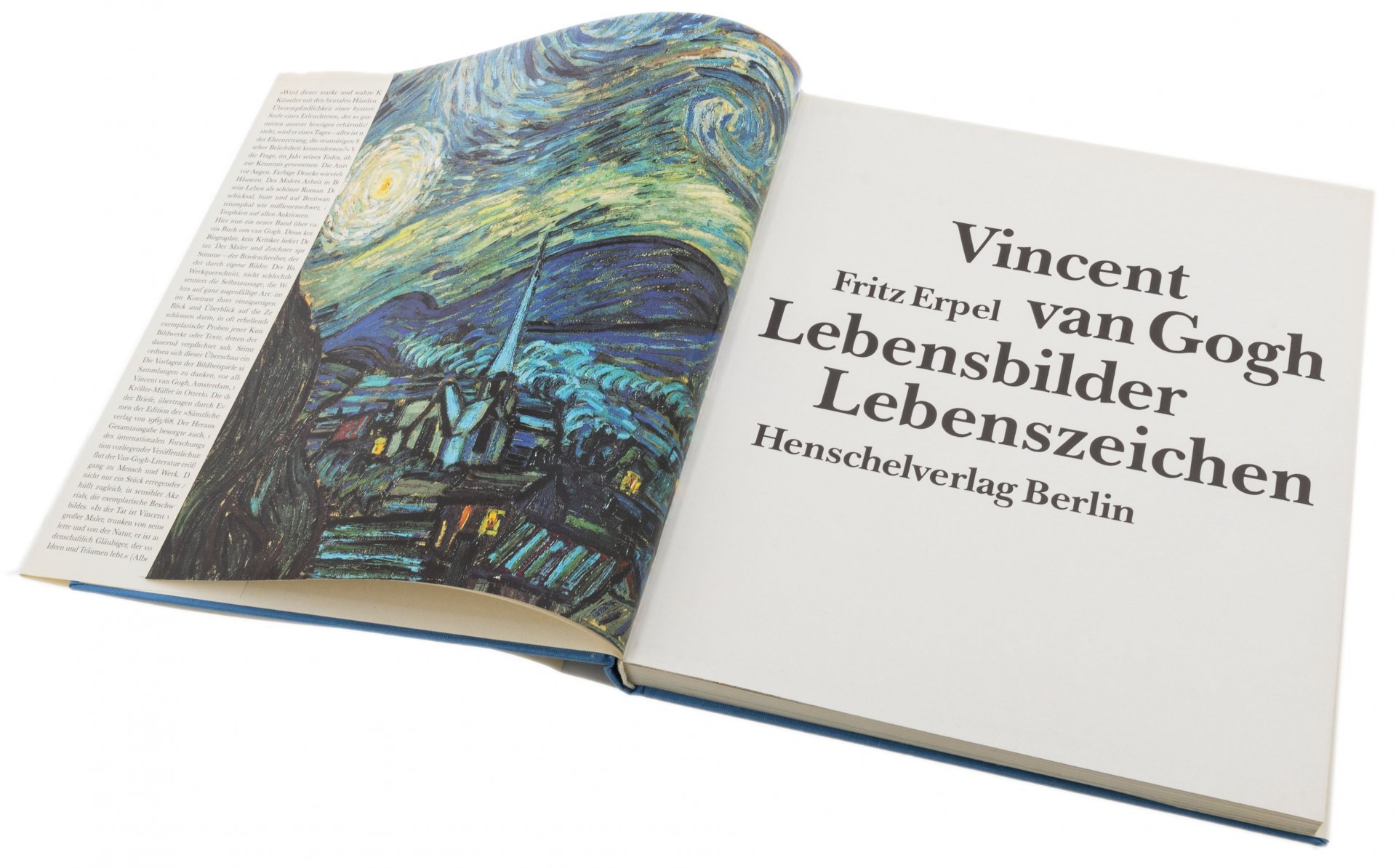 Erpel Fritz "Vincent van Gogh: Lebensbilder, Lebenszeichen" (на немецком языке), бумага, печать, "Kunst und Gesellschaft", Берлин, Германия, 1989 г., Издательство «Henschelverlag Kunst und Gesellschaft»