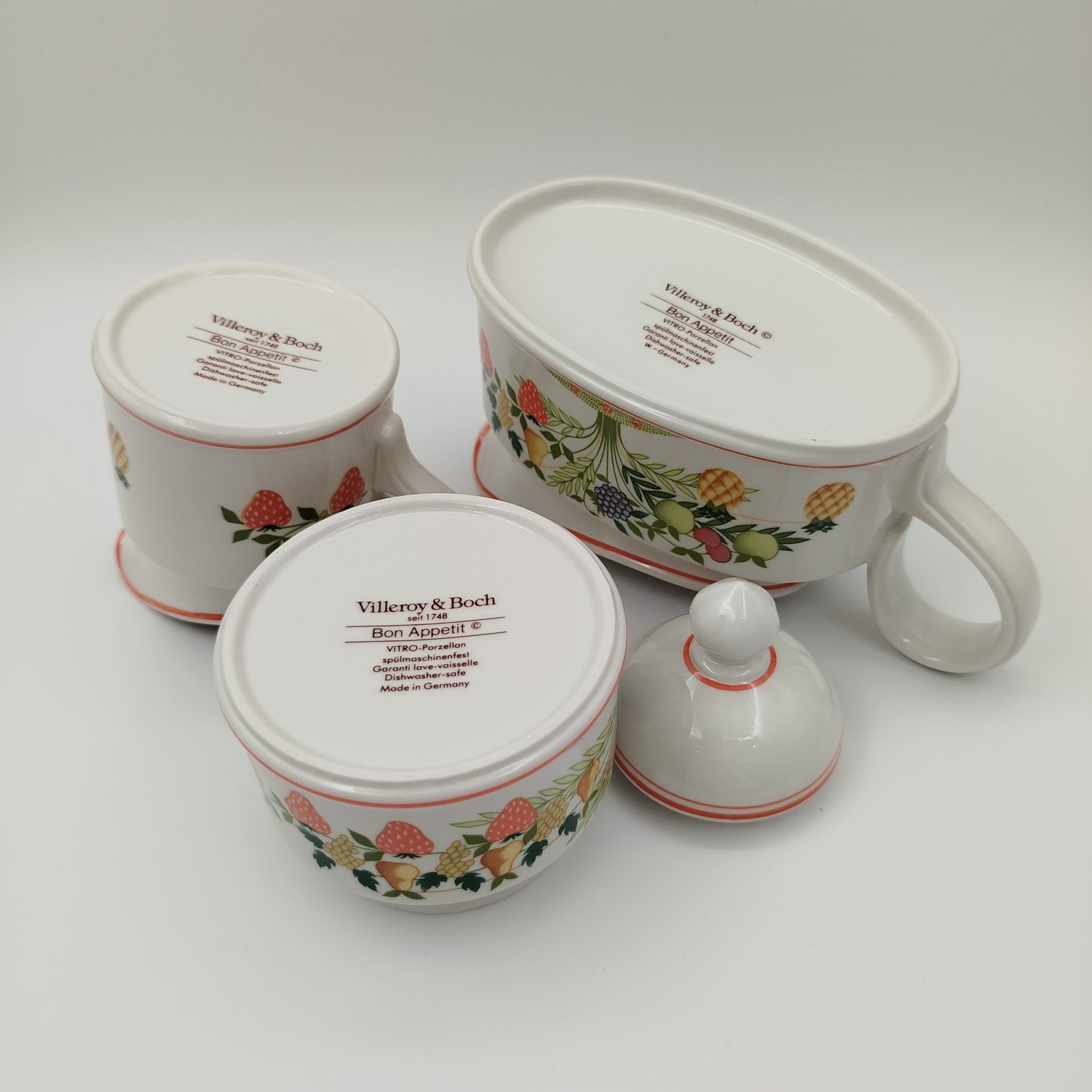 Набор для сервировки (сахарница, молочник, соусник),  коллекция Bon Appetit, Villeroy & Boch
