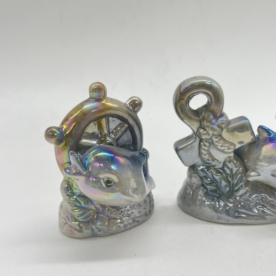 Набор из 3 статуэток "Дельфинчики" с морскими атрибутами