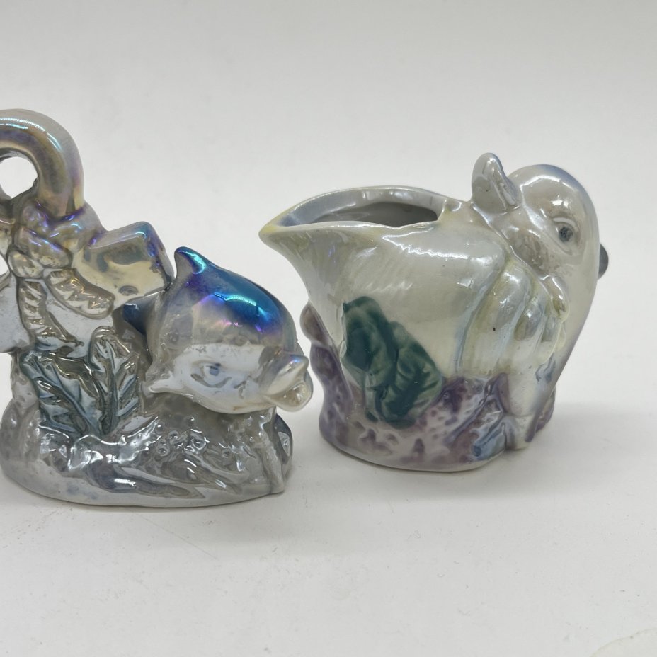 Набор из 3 статуэток "Дельфинчики" с морскими атрибутами