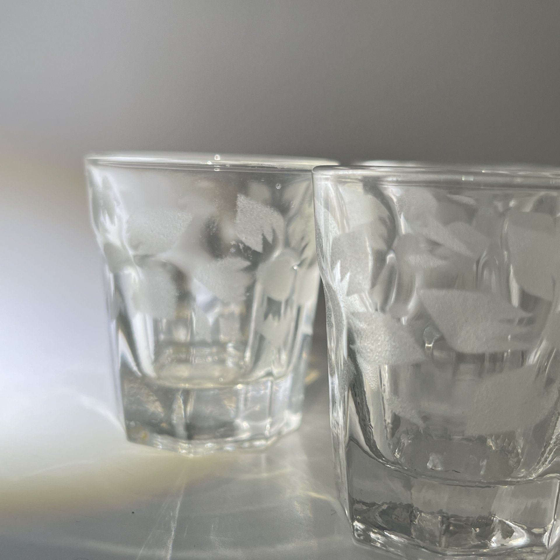 Набор из 6 стопок с цветочным декором, хрусталь, СССР, 1970-1990 гг.