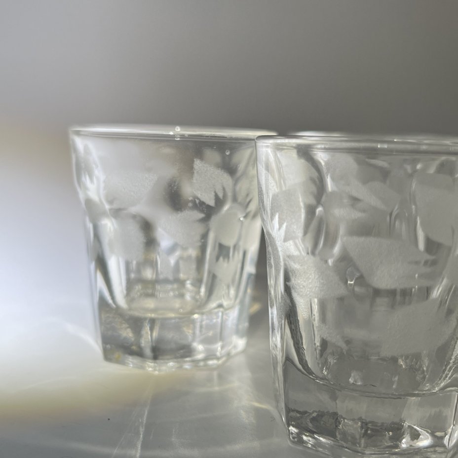 Набор из 6 стопок с цветочным декором