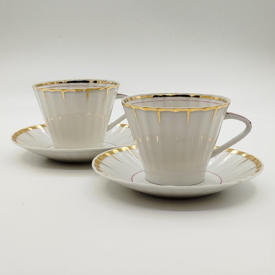 Набор чайных пар тет-а-тет "Солнечный дождь"