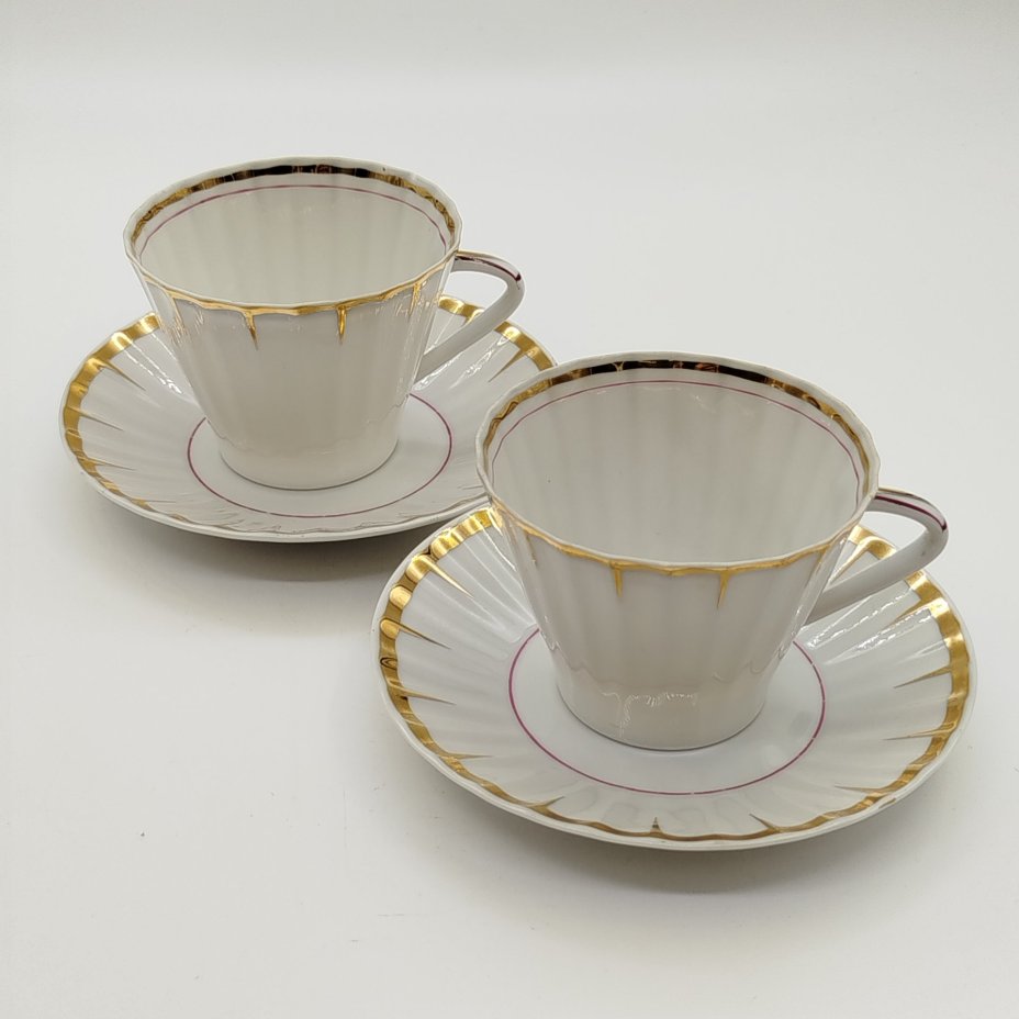 Набор чайных пар тет-а-тет "Солнечный дождь"