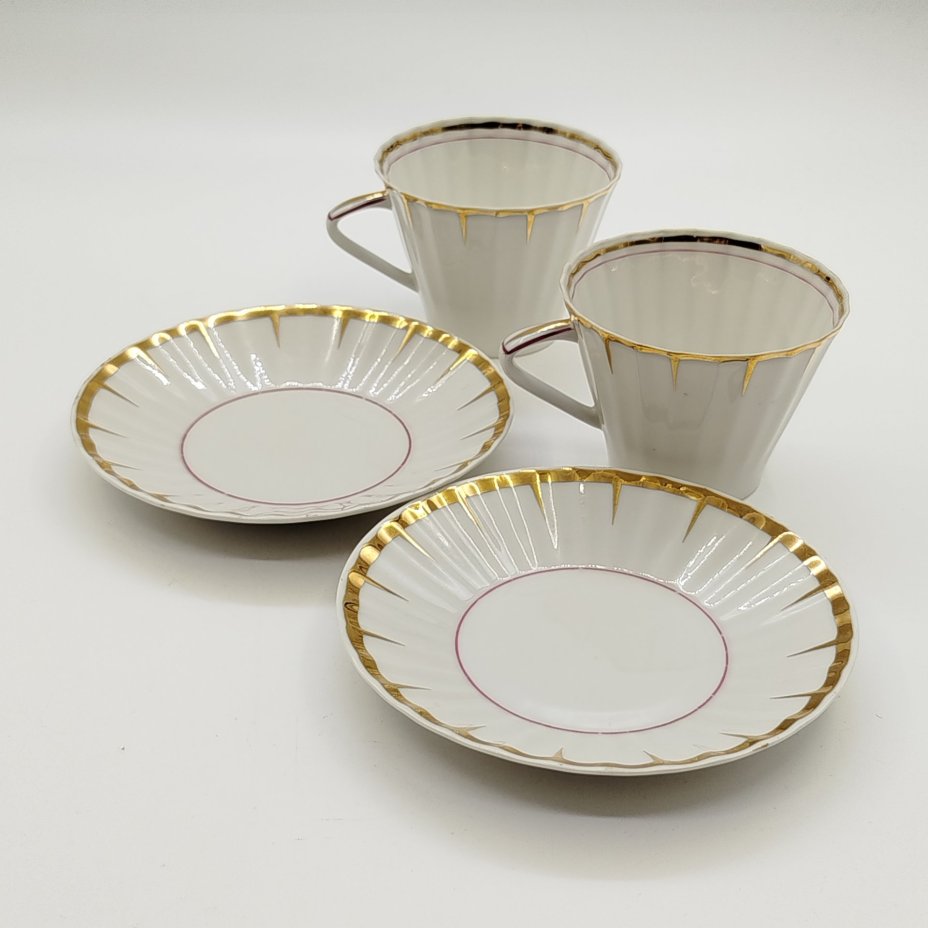 Набор чайных пар тет-а-тет "Солнечный дождь"