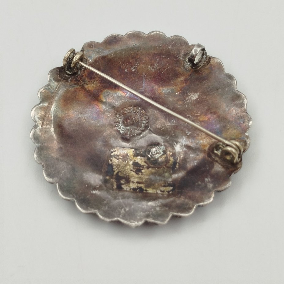 Брошь-подвеска круглая