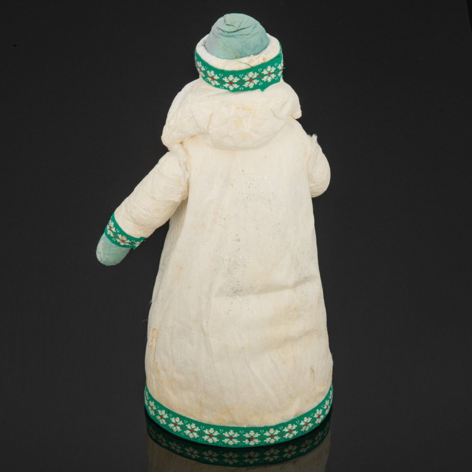 Игрушка винтажная «Снеговик» (под ёлку), вата, бумага, пластик, ткань, краска, Ленинградское производственное объединение «Игрушка»