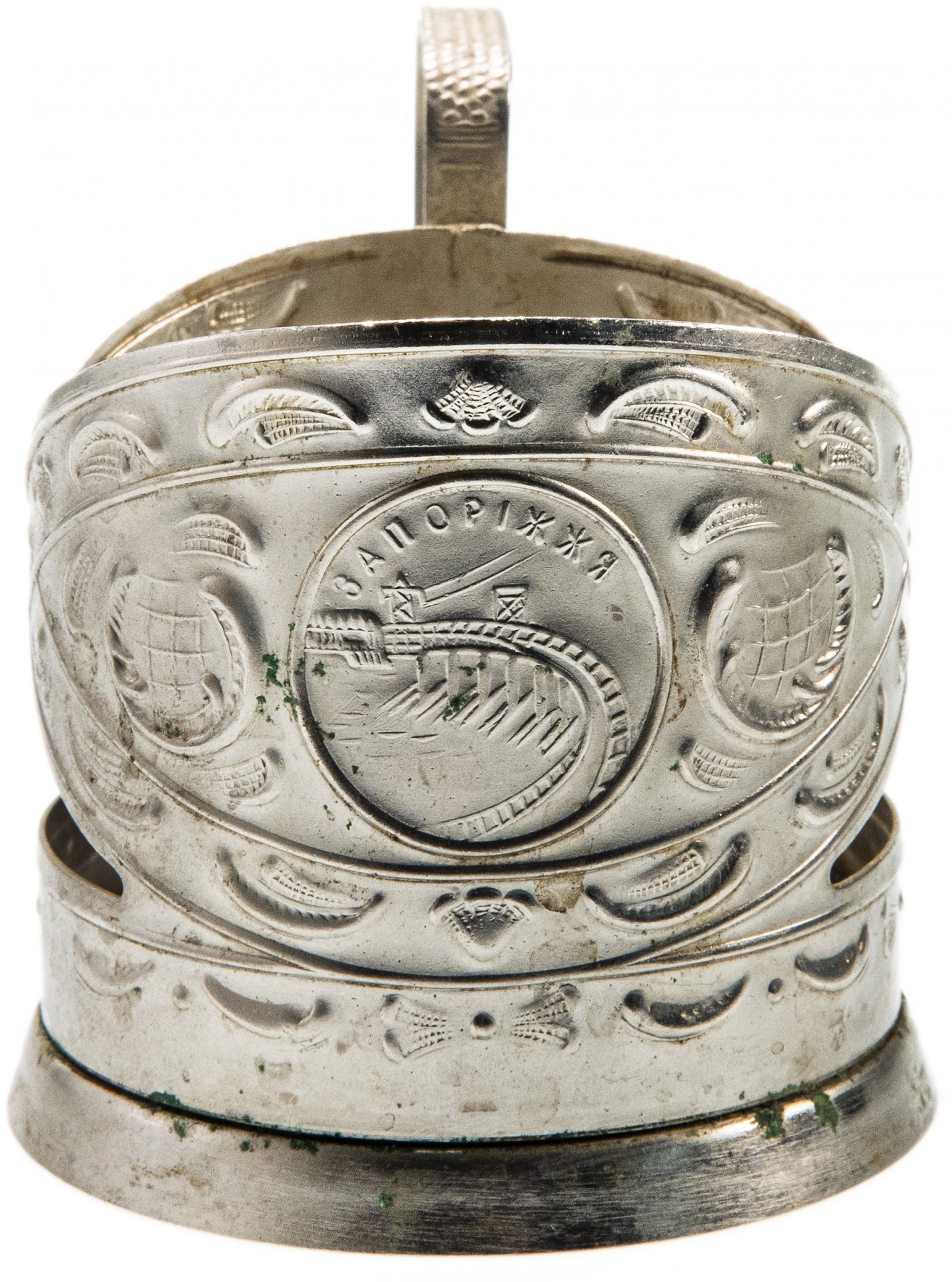 Подстаканник "Запорожье", мельхиор, Завод имени Шевченко, УССР, 1960-1970 гг.