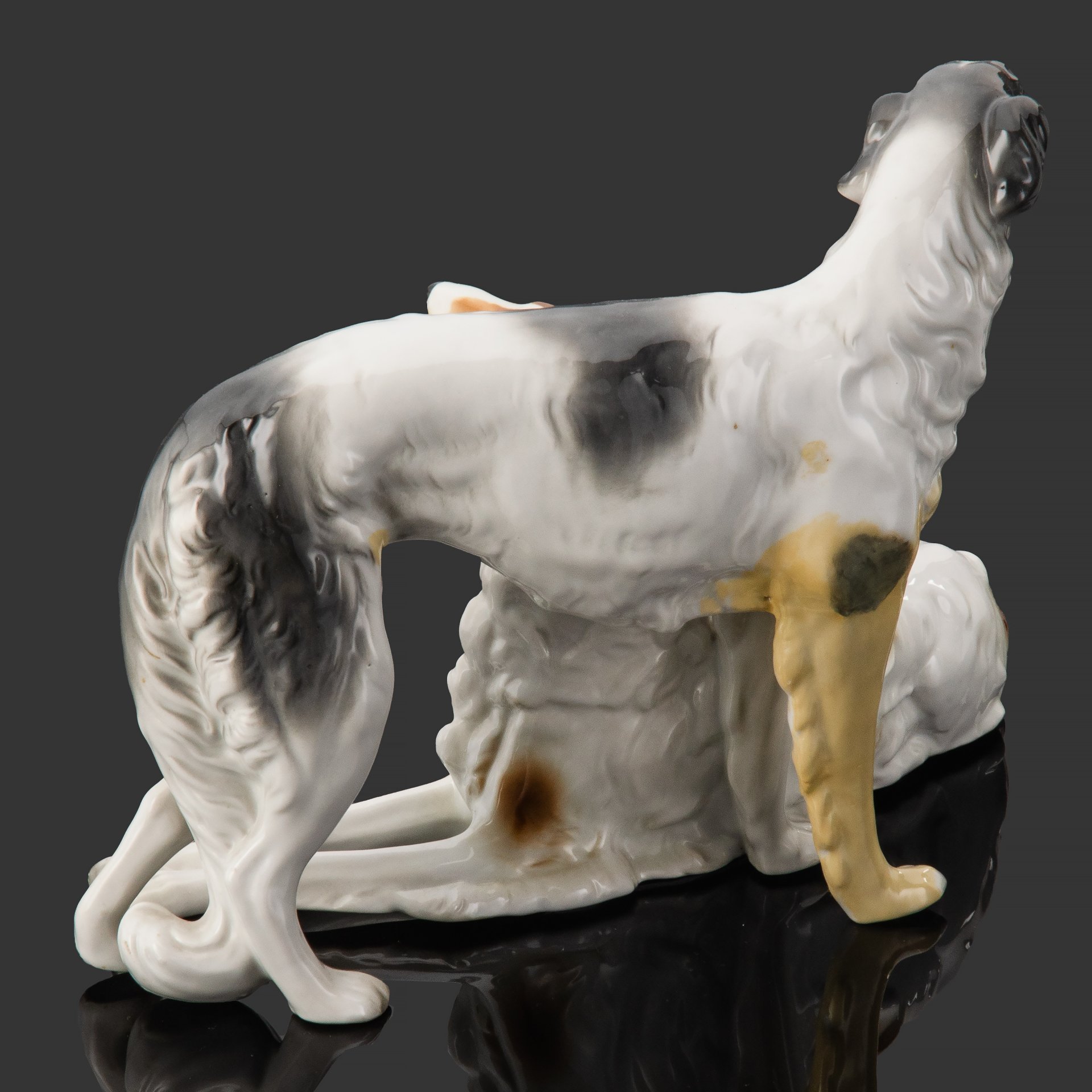 Статуэтка "Гончие", фарфор, аэрография, Schaubach-Kunst, Wallendorf, Германия, 1926-1953 гг.