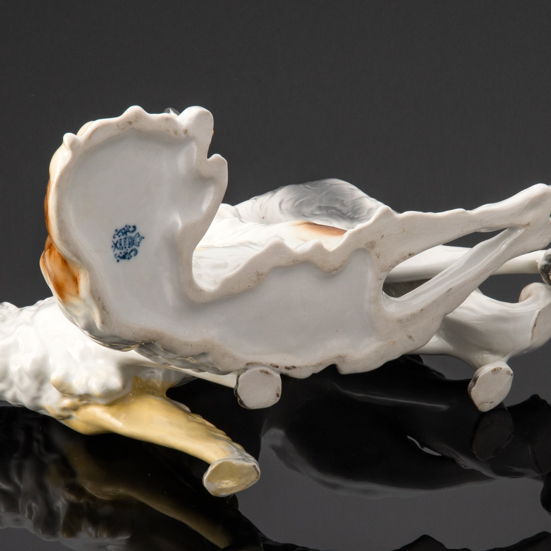 Статуэтка "Гончие", фарфор, аэрография, Schaubach-Kunst, Wallendorf, Германия, 1926-1953 гг.