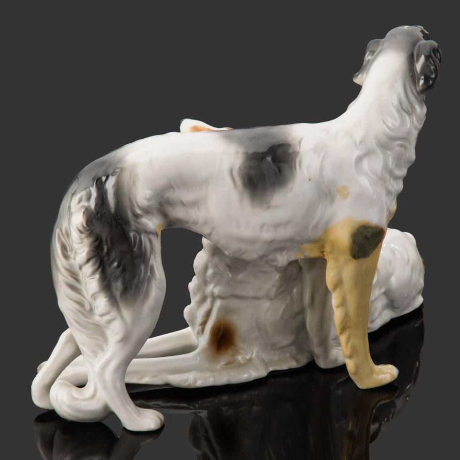 Статуэтка "Гончие", фарфор, аэрография, Schaubach-Kunst, Wallendorf, Германия, 1926-1953 гг., Schaubach-Kunst