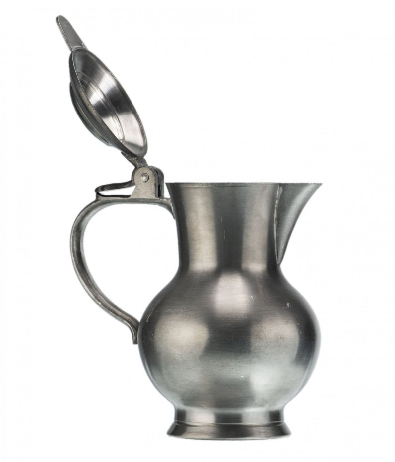 Кувшин с крышкой, олово, фирма "Otto Vogel KG", Германия, 1970-1990 гг.