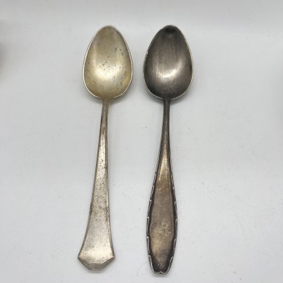 Набор из 2 столовых ложек (подбор), металл, серебрение, Württembergische Metallwarenfabrik (WMF), Германия, 1920-1930 гг.