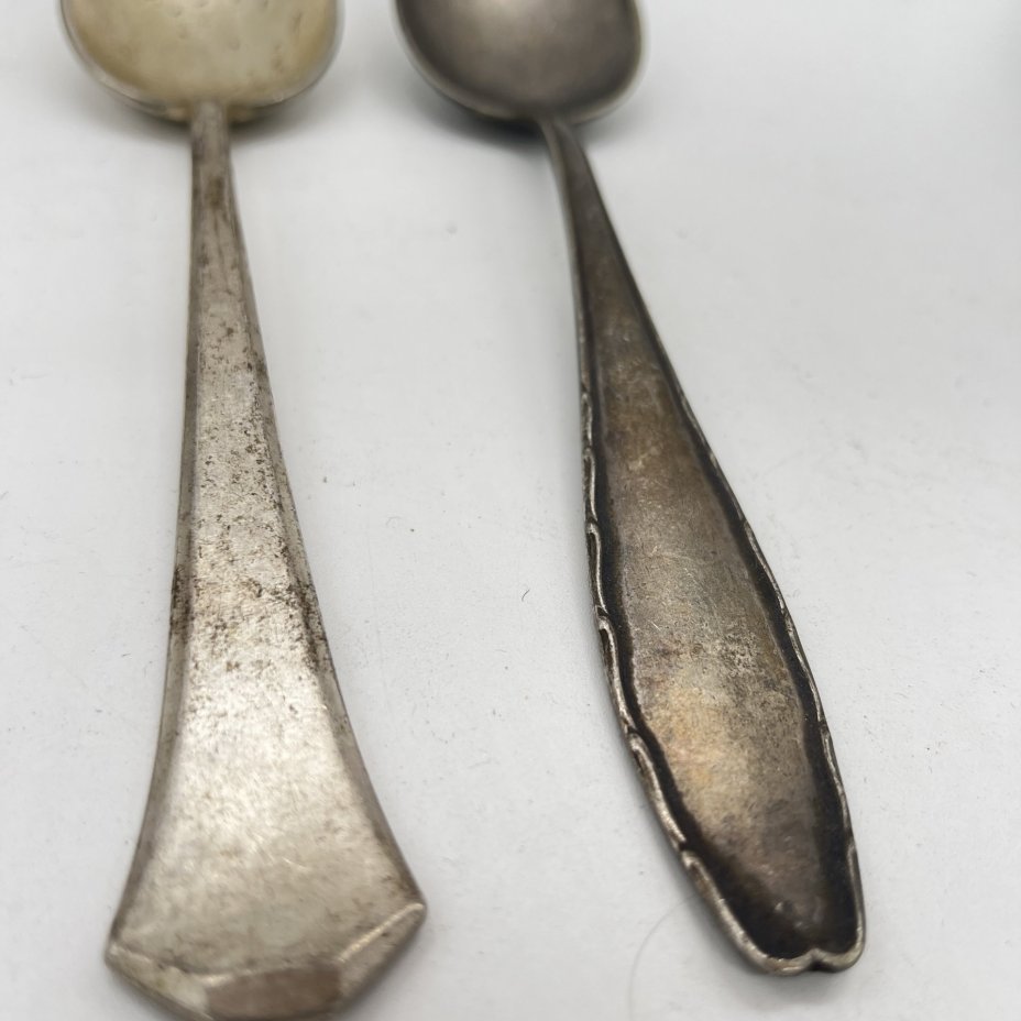 Набор из 2 столовых ложек (подбор), металл, серебрение, Württembergische Metallwarenfabrik (WMF), Германия, 1920-1930 гг.