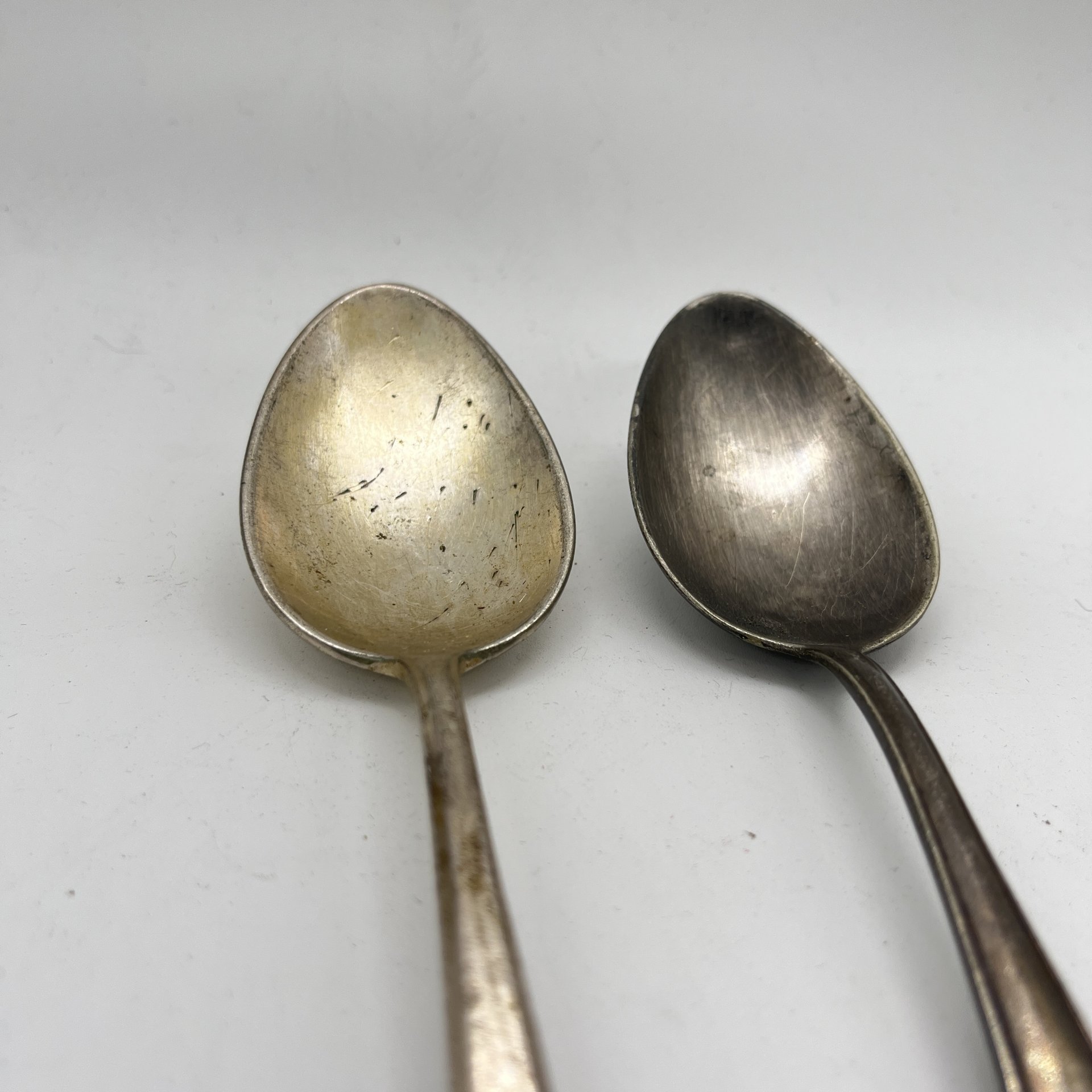 Набор из 2 столовых ложек (подбор), металл, серебрение, Württembergische Metallwarenfabrik (WMF), Германия, 1920-1930 гг.