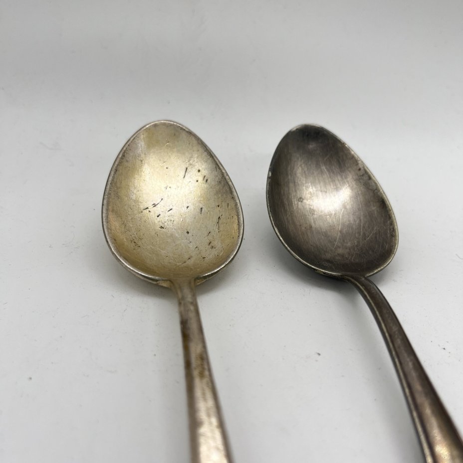 Набор из 2 столовых ложек (подбор), металл, серебрение, Württembergische Metallwarenfabrik (WMF), Германия, 1920-1930 гг.
